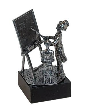 Leraar met schoolbord