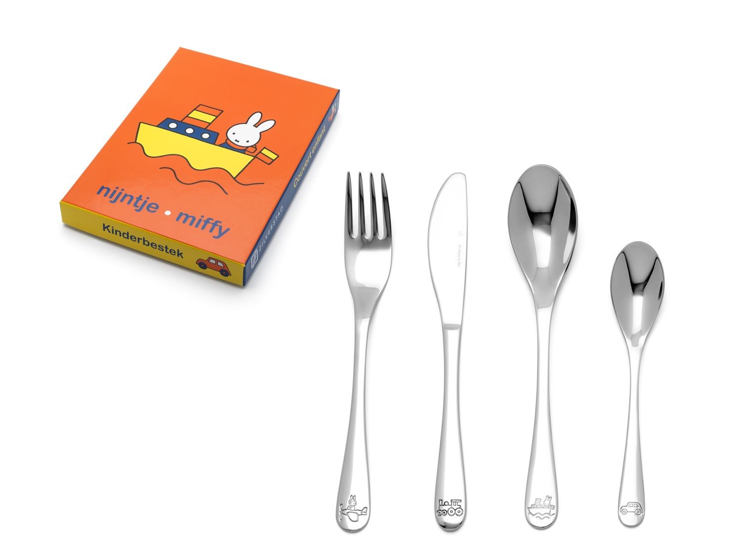 Nijntje Voertuigen 4-delig Kinderbestek