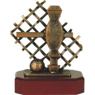 Luxe trofee tafelvoetbal WBEL 168B 18,5cm