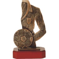 Luxe trofee voetbalshirt met voetbal 24,5cm WBEL 182B