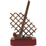 Luxe trofee hockey / hockeystick met bal en net 22,5cm WBEL 197B