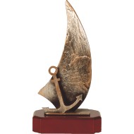 Luxe trofee met zeil en anker 26,5cm WBEL 366B