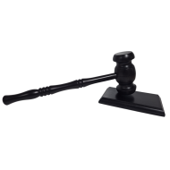 Voorzittershamer Ebben met klankbord 31 cm
