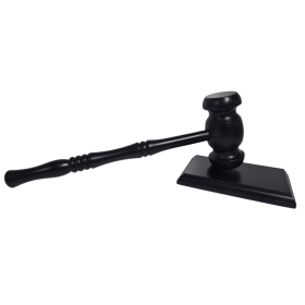 Voorzittershamer Ebben met klankbord 31 cm