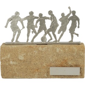 Luxe trofee met voetballers / voetbal 17cm WBEL 606